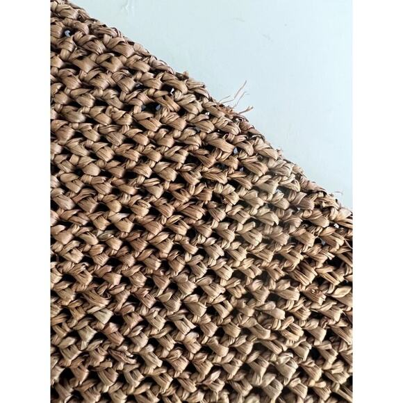 Kaminski Australia Brown Flat Sac Raffia Crossbody Purse - Picture 8 of 8